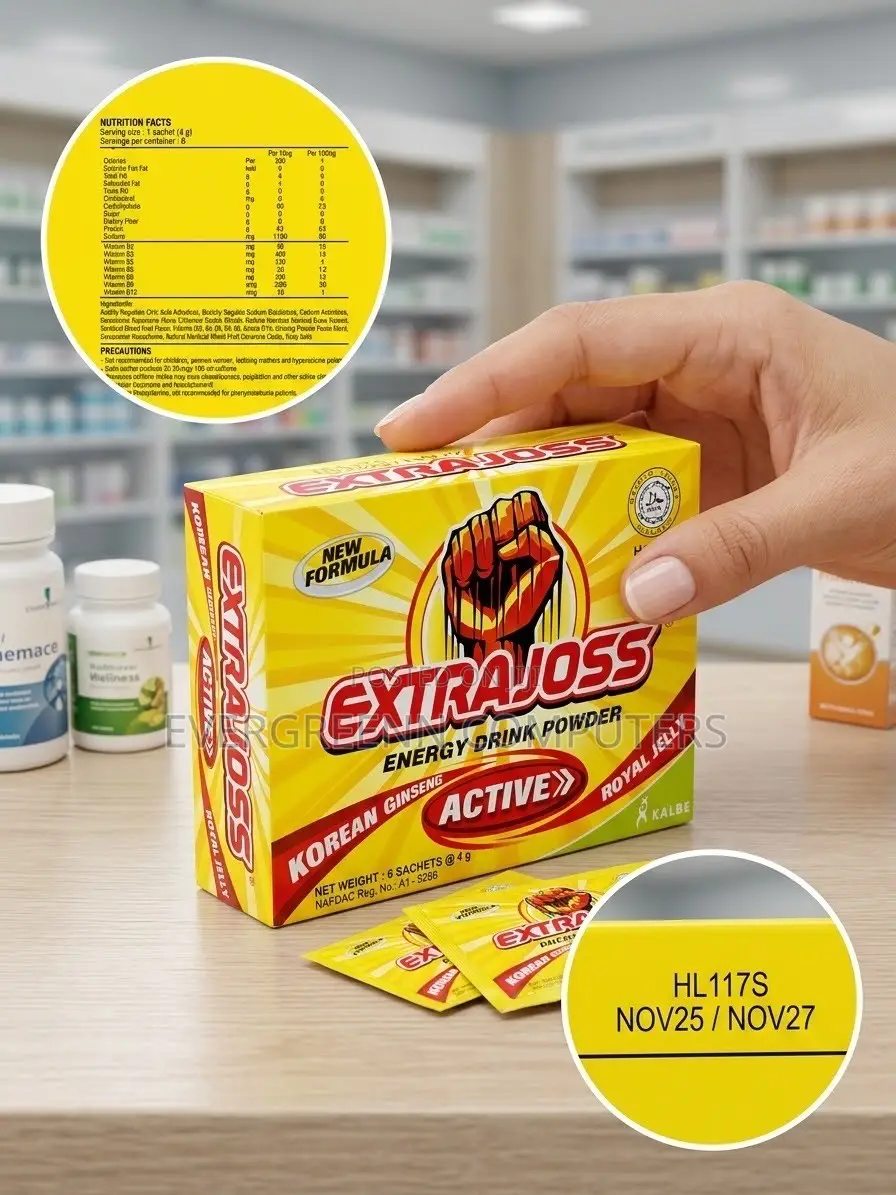 ExtraJoss Active Energy Drink Powder - Korean Ginseng & Royal Jelly,