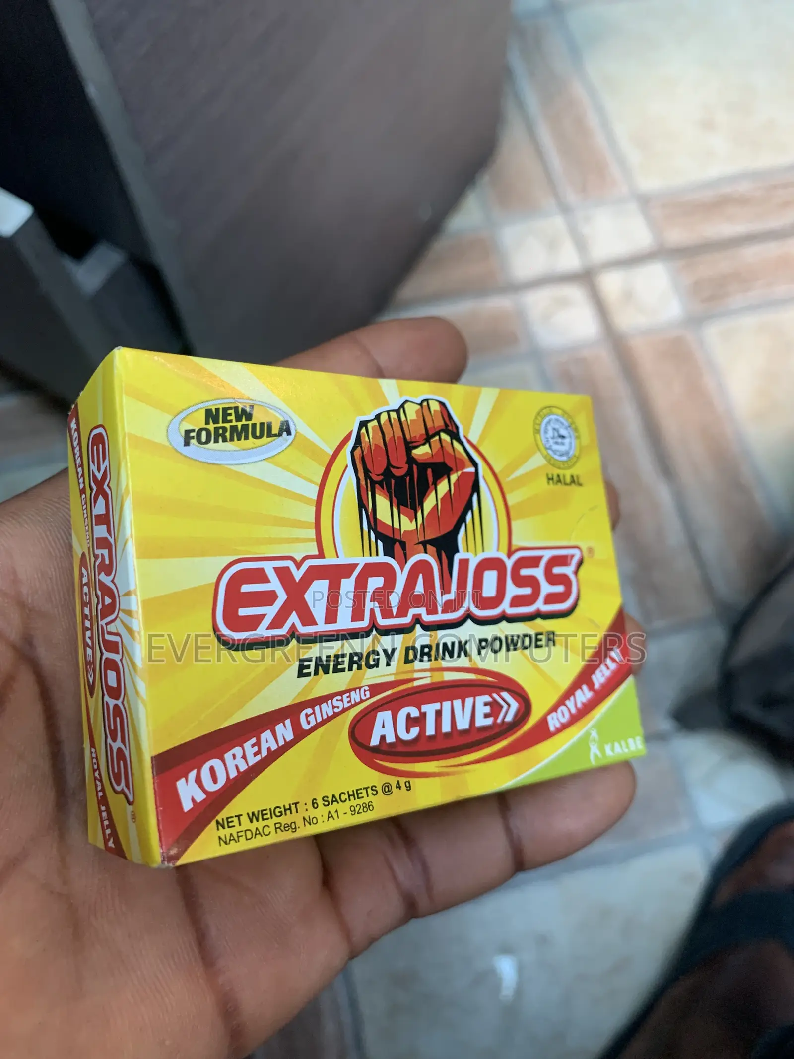 ExtraJoss Active Energy Drink Powder - Korean Ginseng & Royal Jelly,