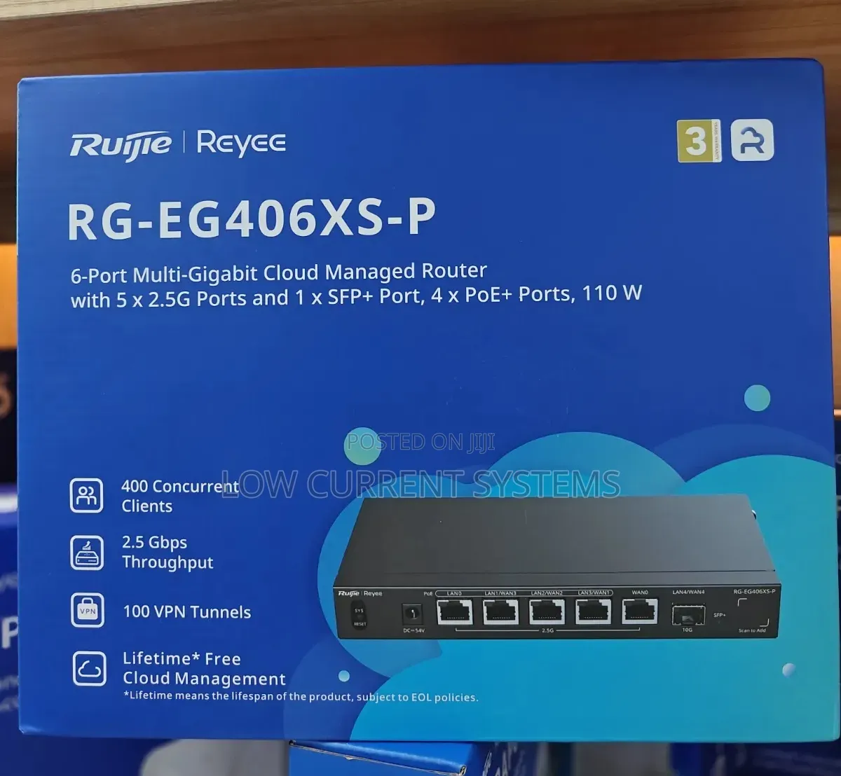 Ruijie Gate Way Router 400users POE+ SFP+ 10GB Speed 2.5Gbps Throughpu