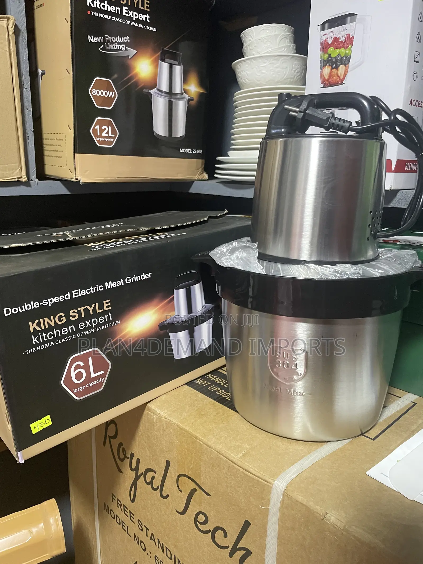 KING STYLE 6L Electric Fufu Machine – Double-Speed Food Grinder