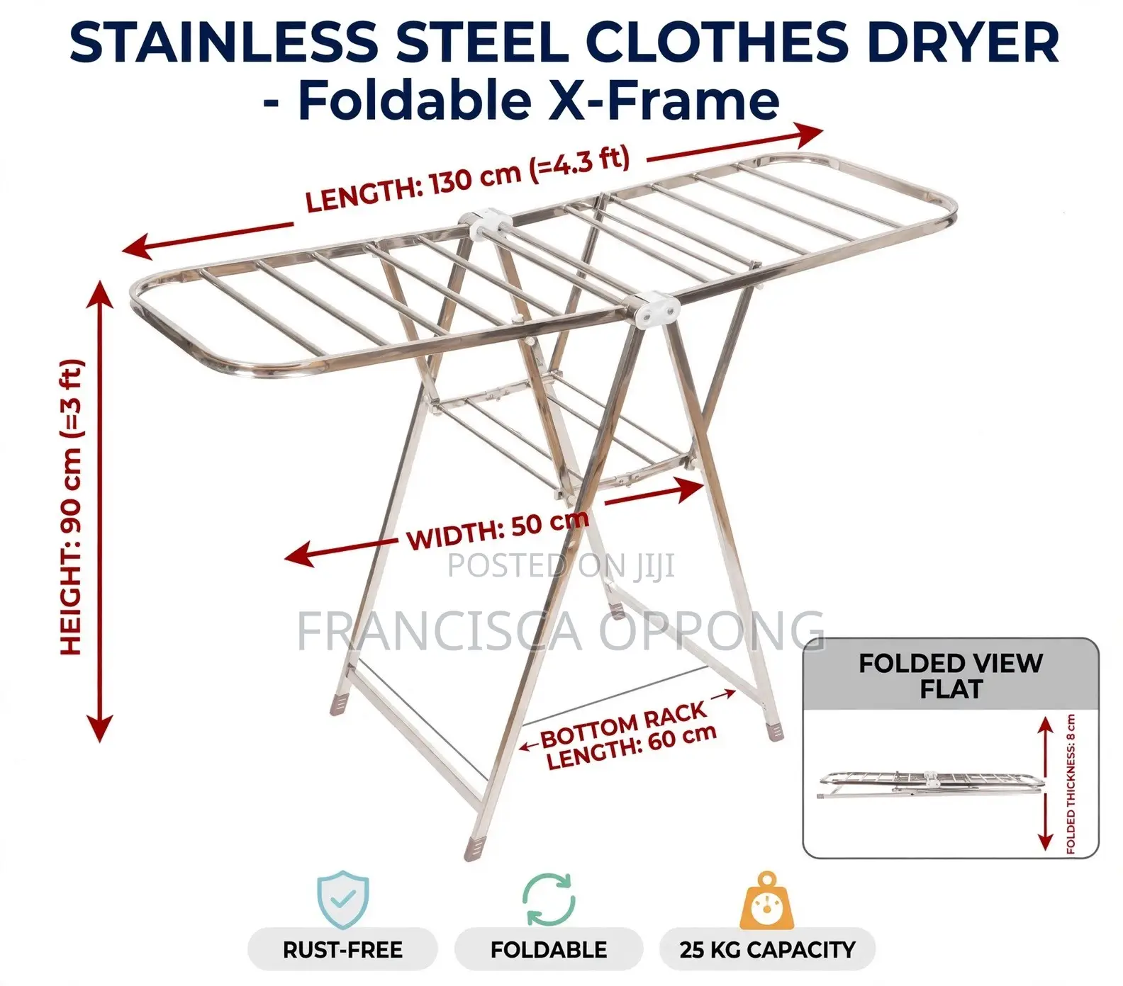Stainless Steel Foldable Clothes Drying Rack
