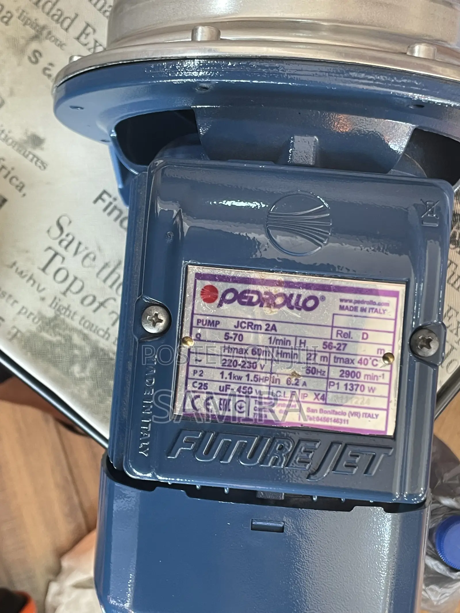 Pedrollo Future Jet Stainless Steel Water Pump 1.5HP