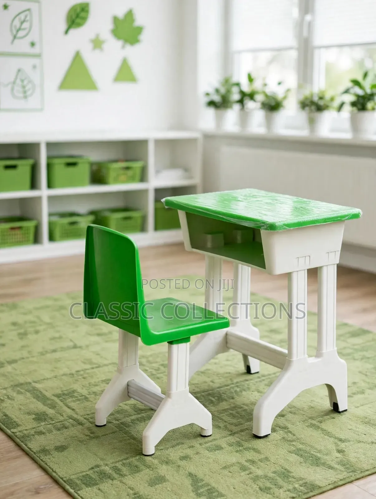 Kids' Plastic Study Desk and Chair Set