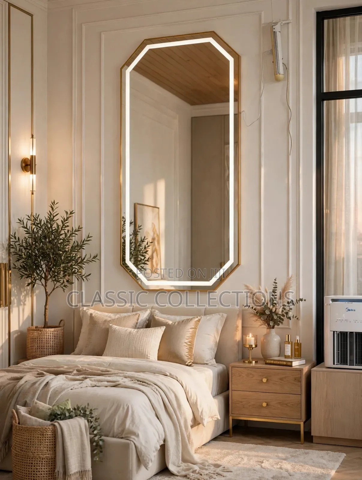 Luxury Full-Length Led Wall Mirror - Touch Sensor and 3 Light Colours