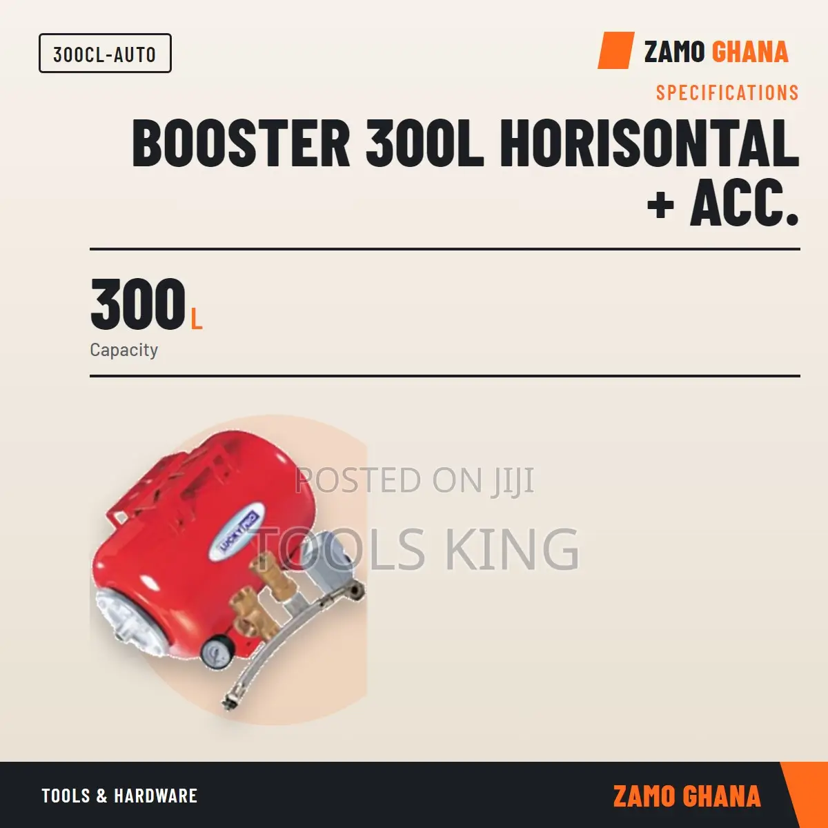 Booster 300L Horisontal + Acc. - 300cl-Auto