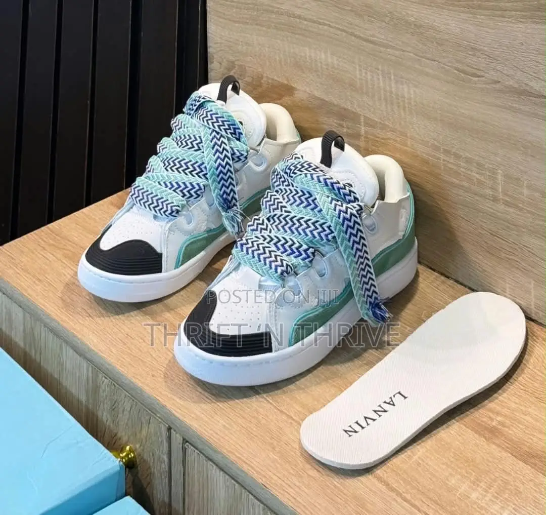 Lanvin Curb XL Leather Low-Top Sneaker.