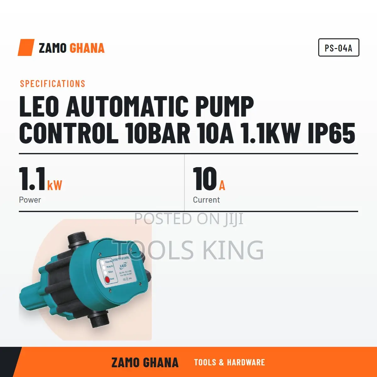 Leo Automatic Pump Control 10Bar 10A 1.1Kw Ip65 - PS-04A