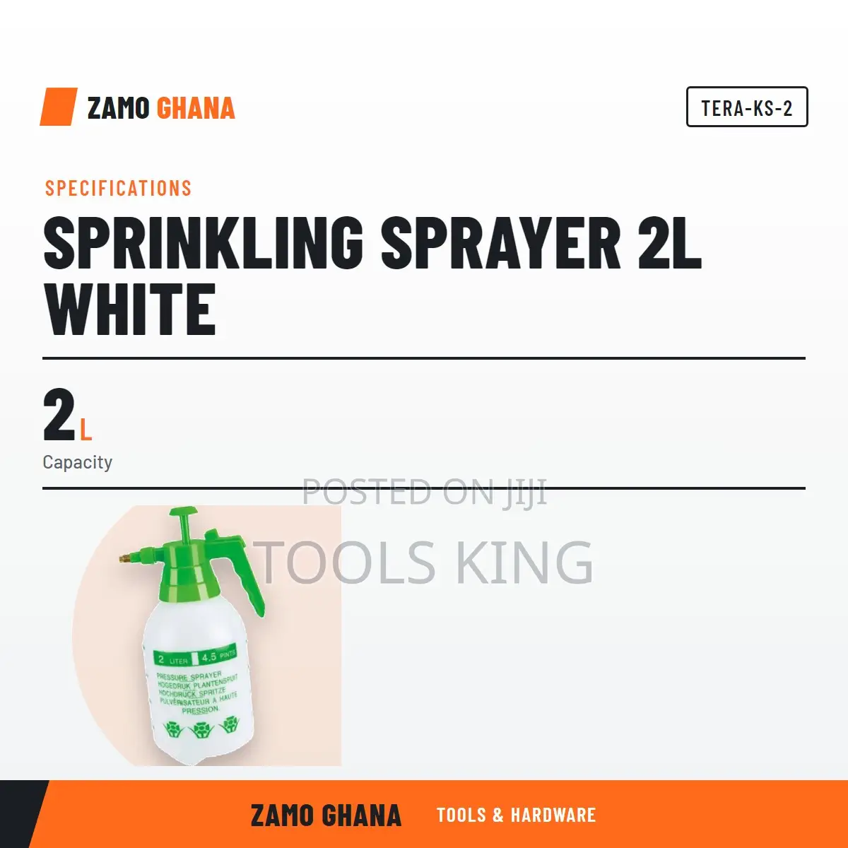 Sprinkling Sprayer 2L White - TERA-KS-2