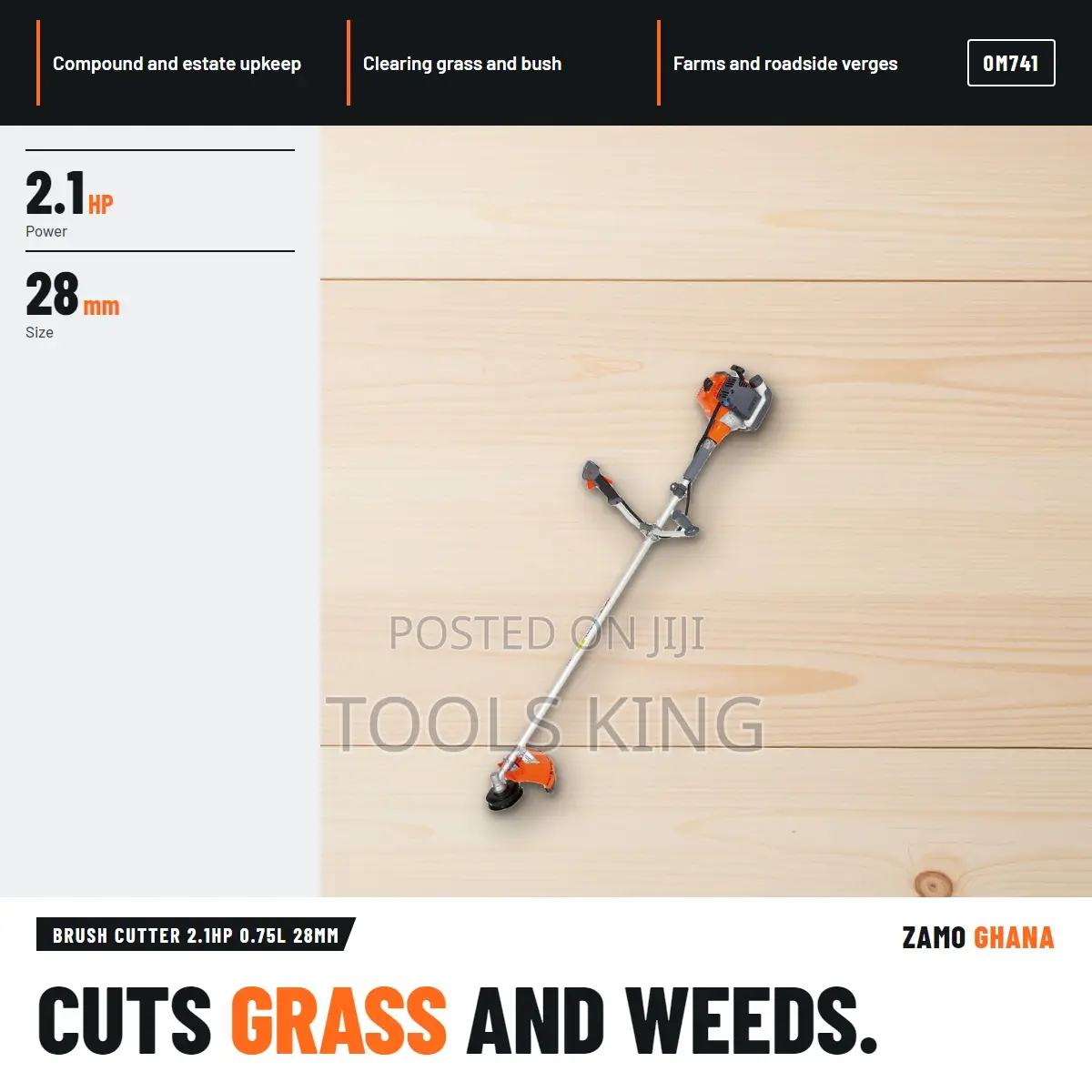 Brush Cutter 2.1Hp 0.75L 28Mm - OM741