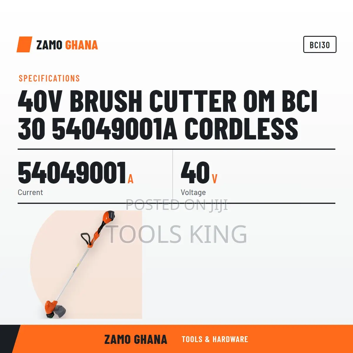 40V Brush Cutter Om Bci 30 a Cordless - BCI30