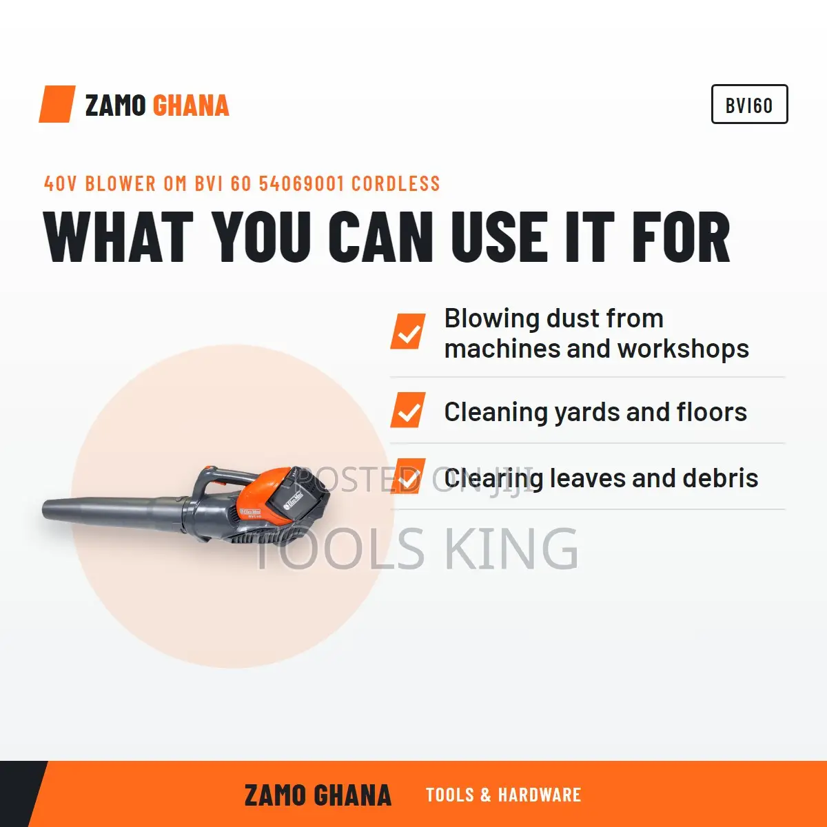 40V Blower Om Bvi 60 Cordless - BVI60