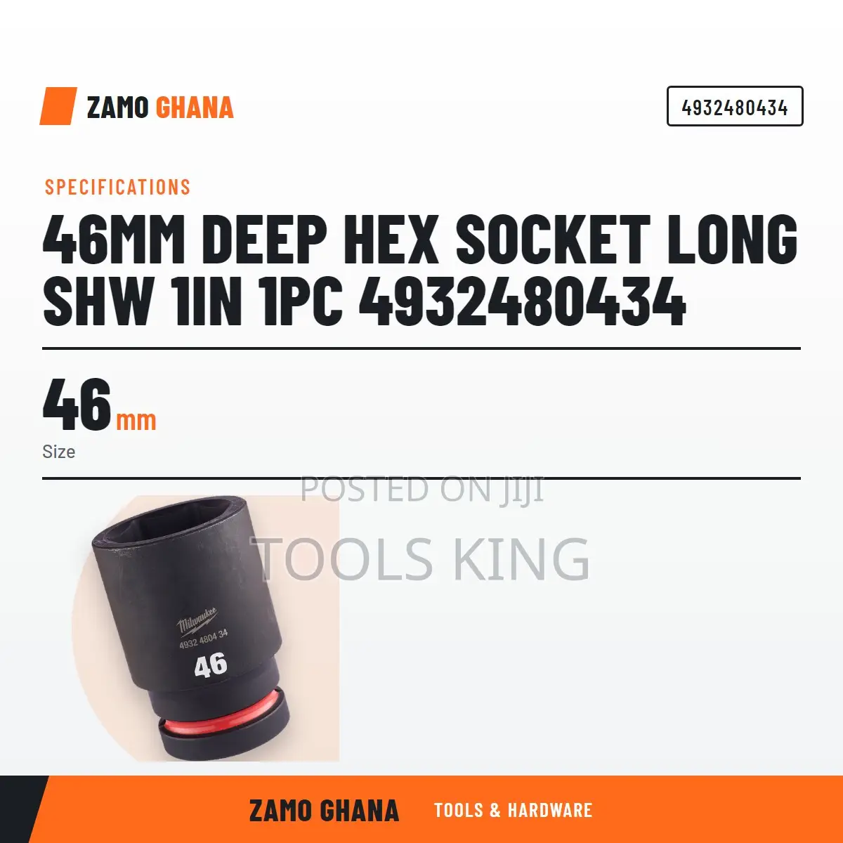 46Mm Deep Hex Socket Long SHW 1In 1Pc - 