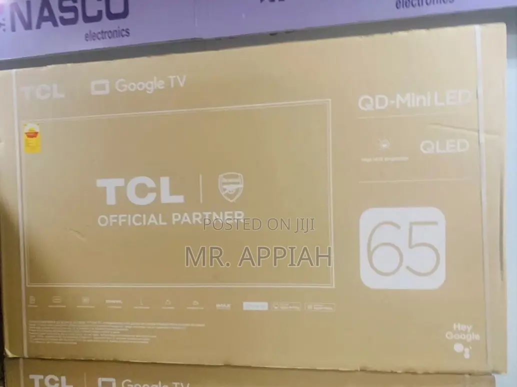 Exceptional Performance TCL 65” UHD 4k Smart TV(Remote Control)Black.