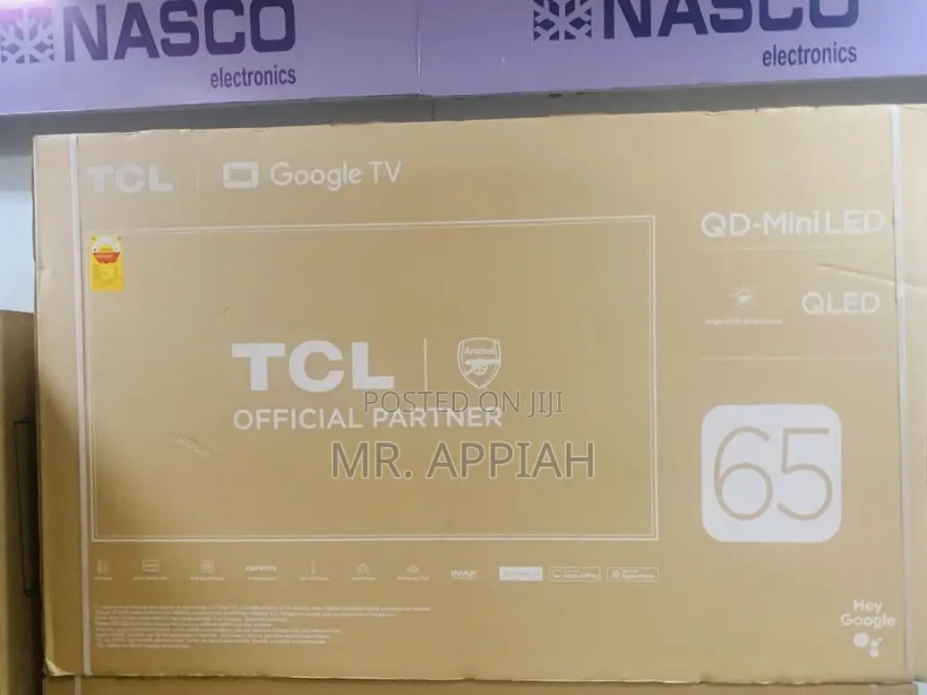 Exceptional Performance TCL 65” UHD 4k Smart TV(Remote Control)Black.