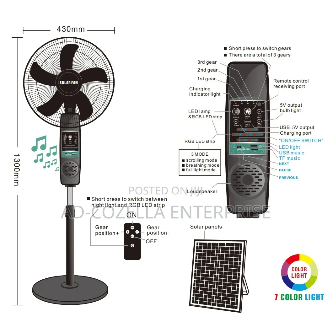 4in1 Rechargeable Fan