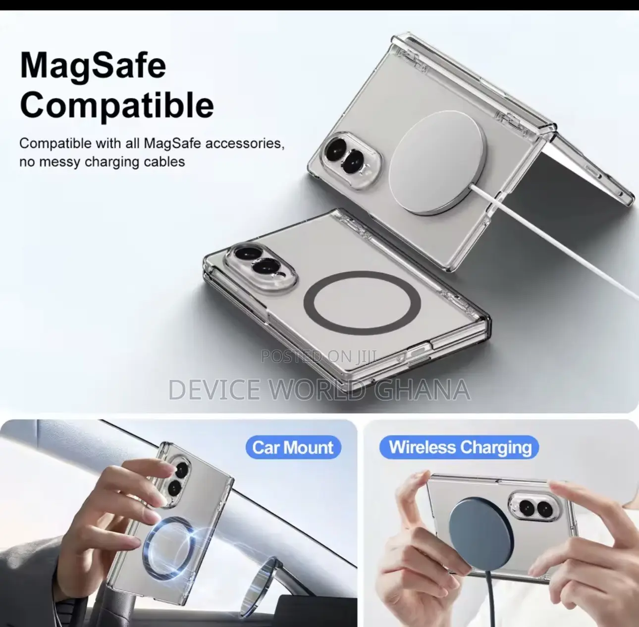 Kaz Transparent Magsafe Full Protection Case for Samsung Z Fold 8ultra