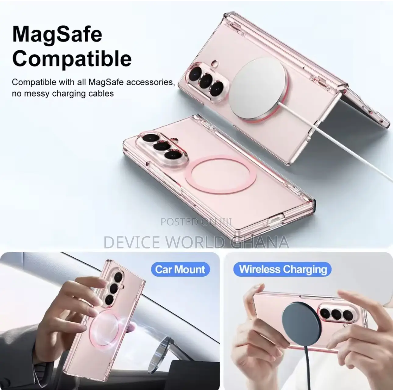 Kaz Transparent Magsafe Full Protection Case for Samsung Z Fold 8ultra