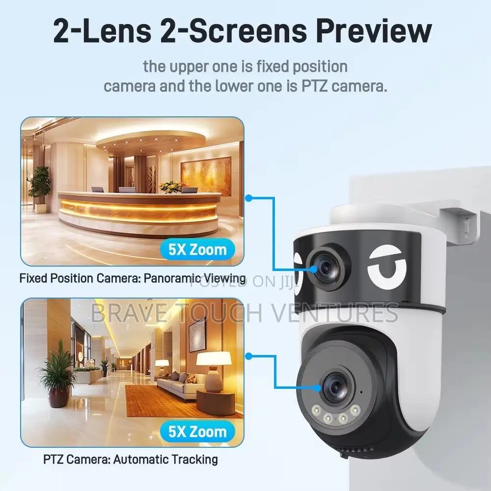 Okam 4K 5G 2 Lens 10MP Motion Detection WiFi CCTV Security Camera