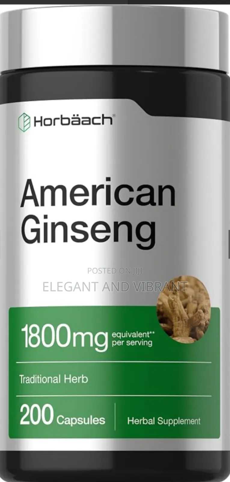 American Ginseng Capsules, 1800mg 200 Capsules