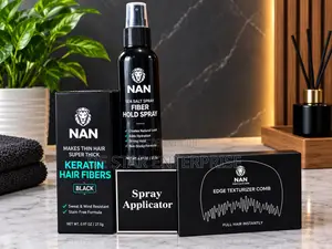 NAN Black Keratin Hair Fibers – Hair Thickening Fiber