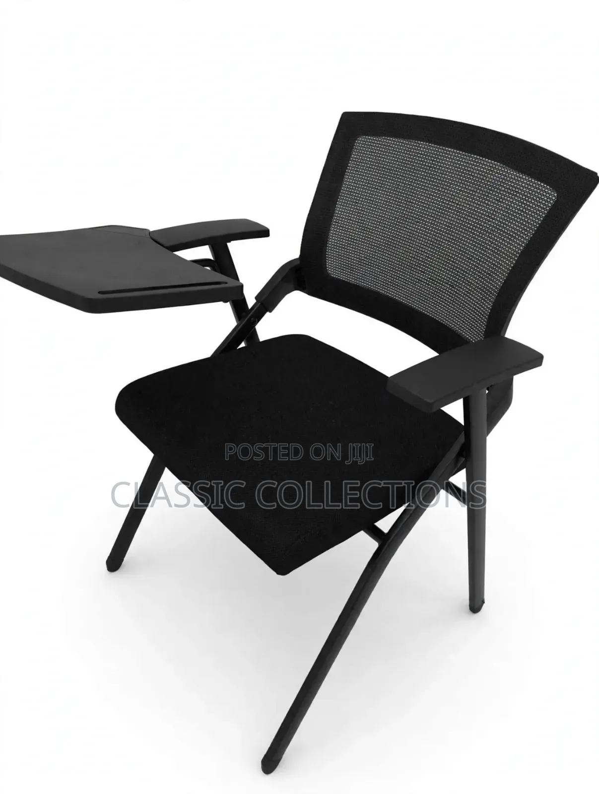 Folding Training Chair With Flip-Up Writing Tablet and Armrests