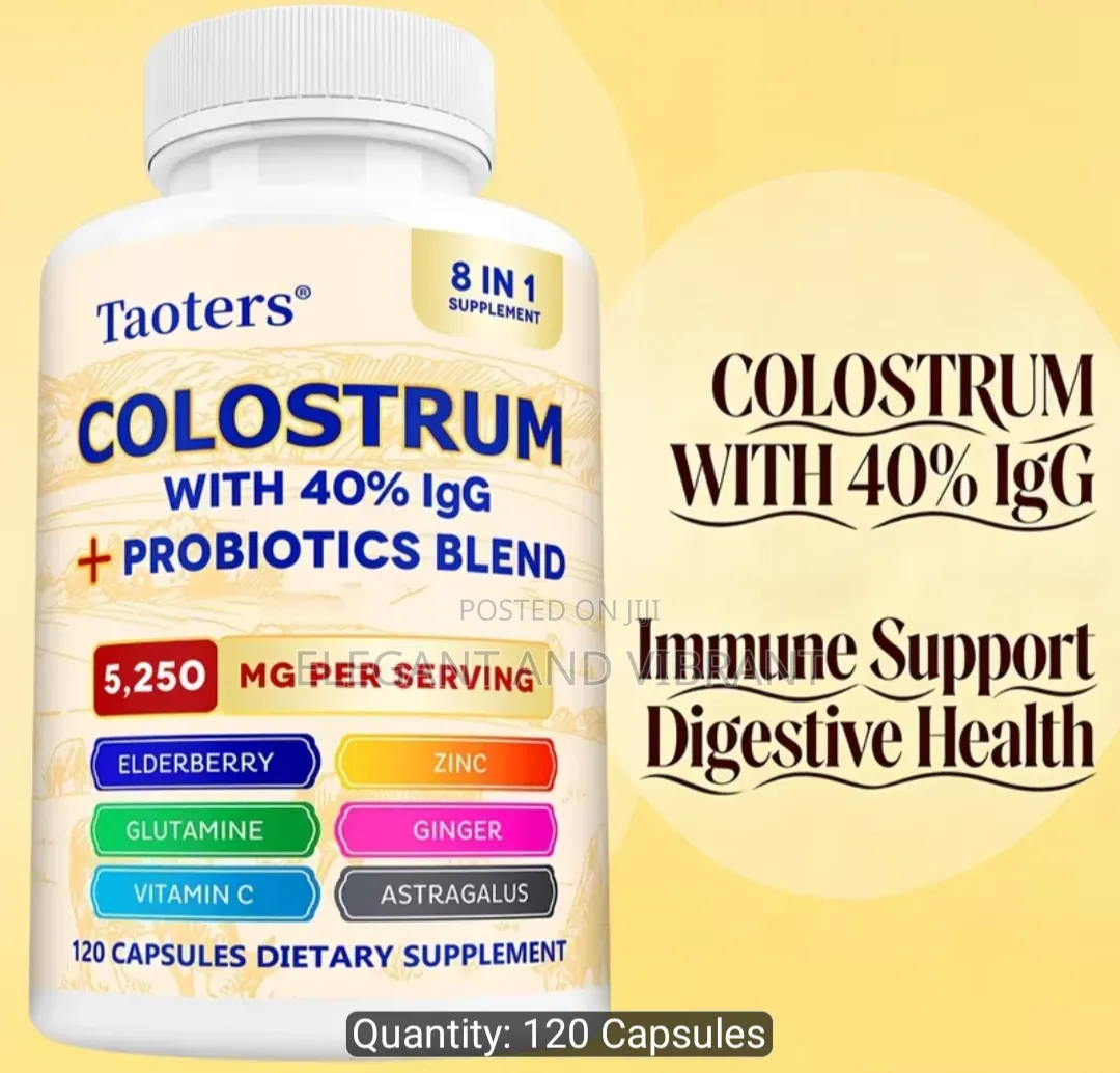 Grass Fed Colostrum - With Probiotic Blend, Elderberry & Gingert - 120