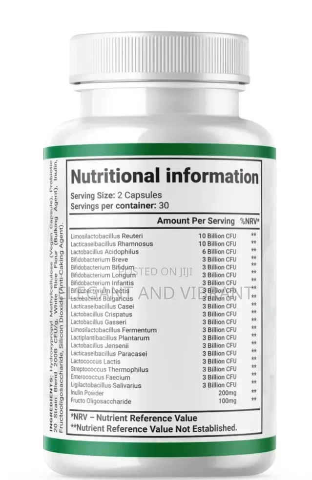 Probiotic & Prebiotic Complex - 77 Billion CFU- 20 Live Strains-60Caps
