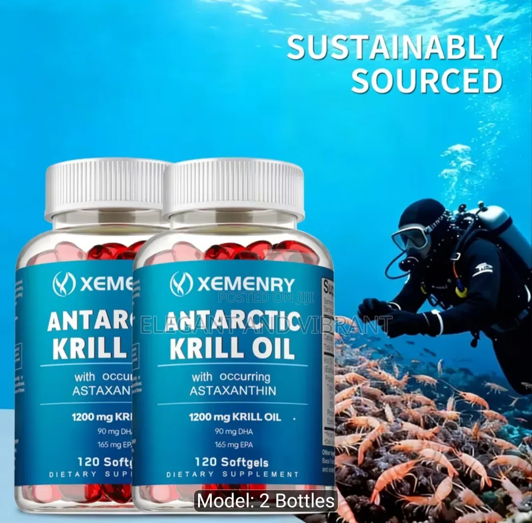 Antarctic Krill Oil Capsules - With Omega-3 EPA,DHA,Astaxanthin,Phosp