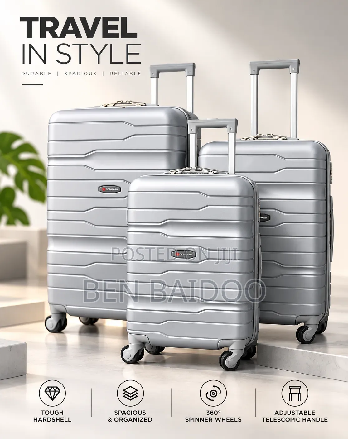 Quality Plastic Travelling Bags 3in1 (Ultimate Travel Experience (