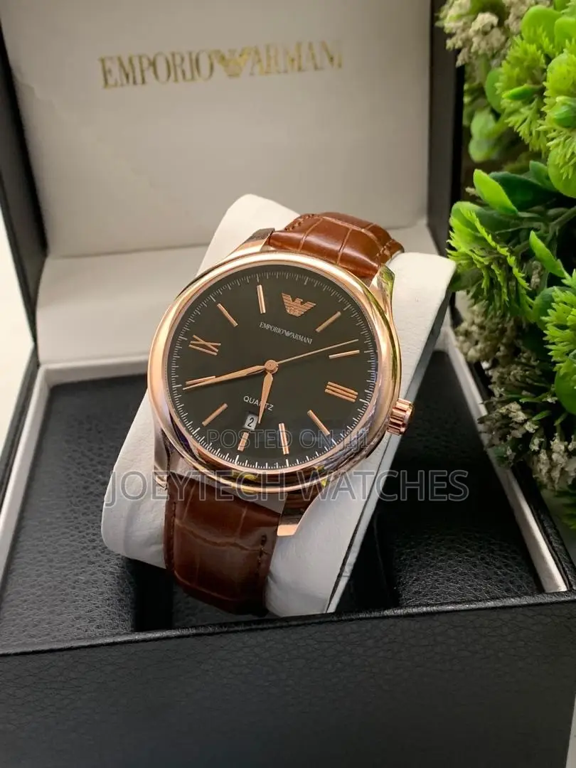 Emporio Armani Leather Timepiece