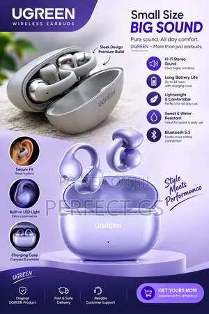 UGREEN Wireless Bluetooth Earbuds – Premium Sound & Stylish Design