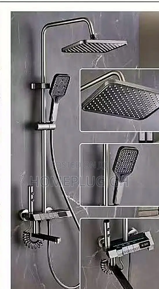 Concealed Shower Mixer Set – Gray Square (AL-406)