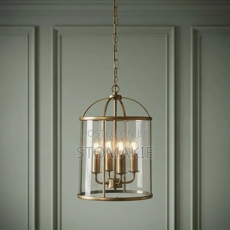 4 Brass Ceiling Lantern ,Chandelier, Ceiling Hanging Light