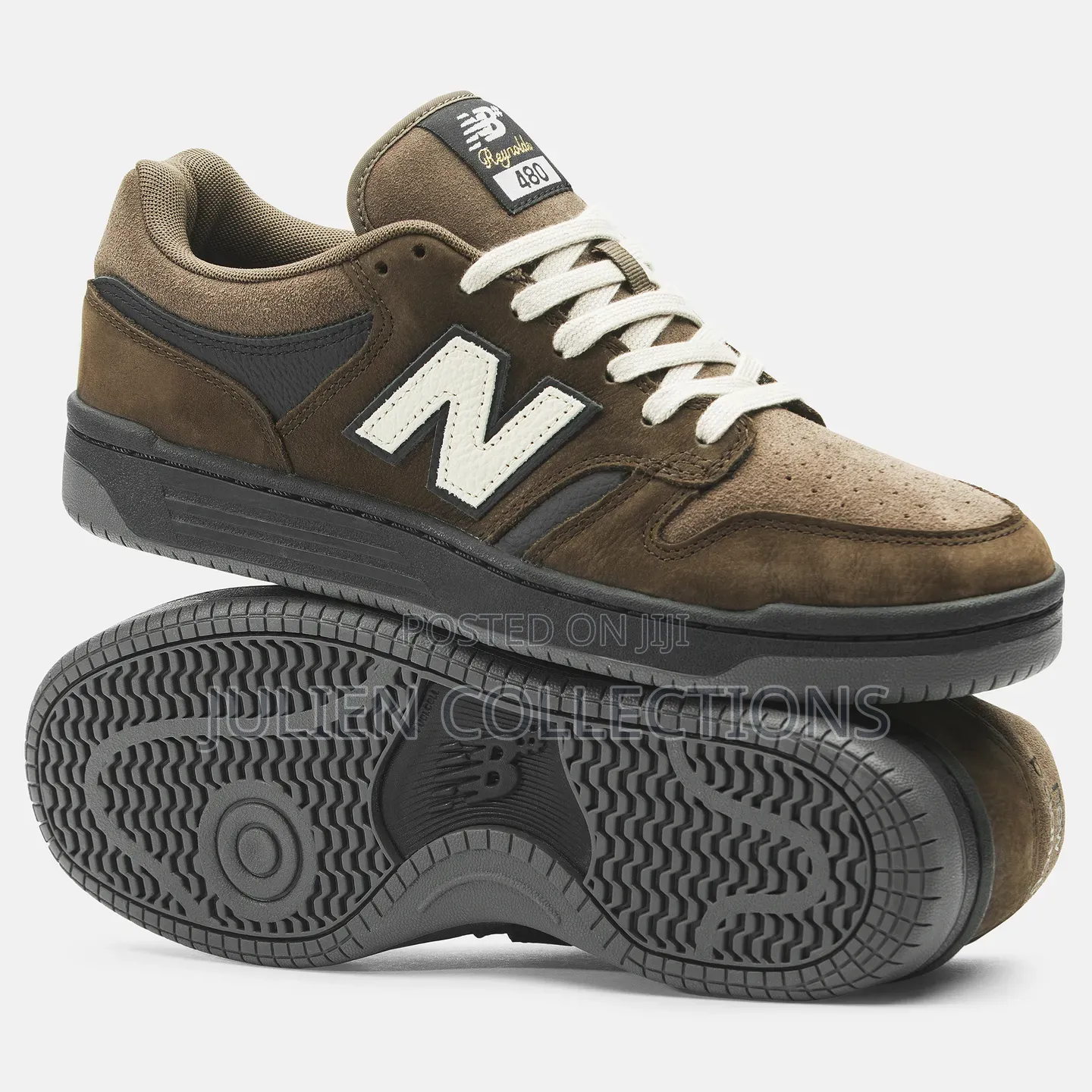 New Balance NB 480 Coffee Brown and Cream