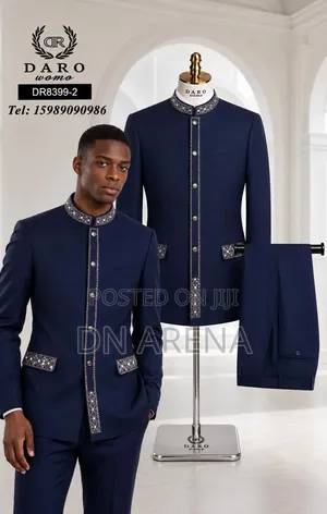 Beaded Embroidery Safari Suit Kaunda Suit