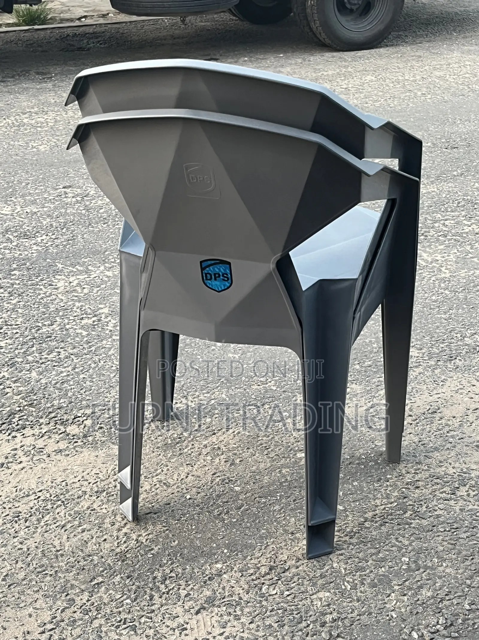 Modern Grey Plastic Armchair