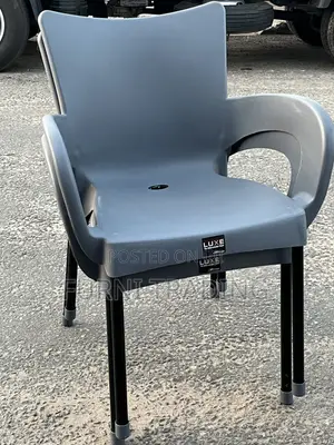 Plastic Armchair With Metal Legs