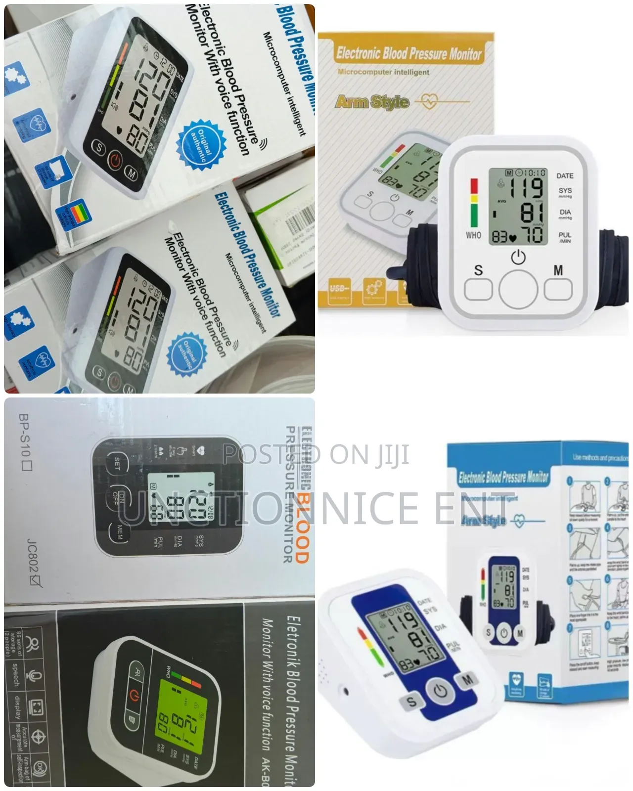 Blood Pressure Monitor Bp Monitors Arm Health Monitors