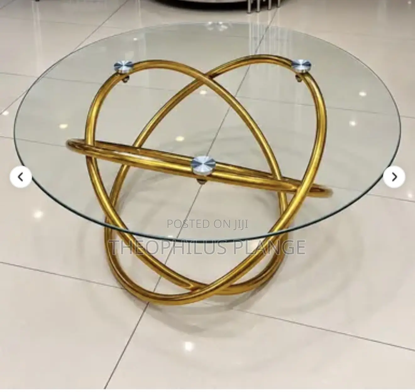 Ring Base Glass Center Table