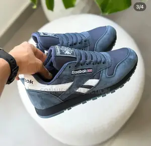 Reebok Classic Leather Navy and Blue Suede Colorway.