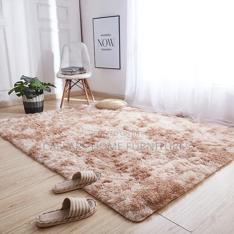 Luxury Caramel Fluffy Room Rug (160 × 200) Cm