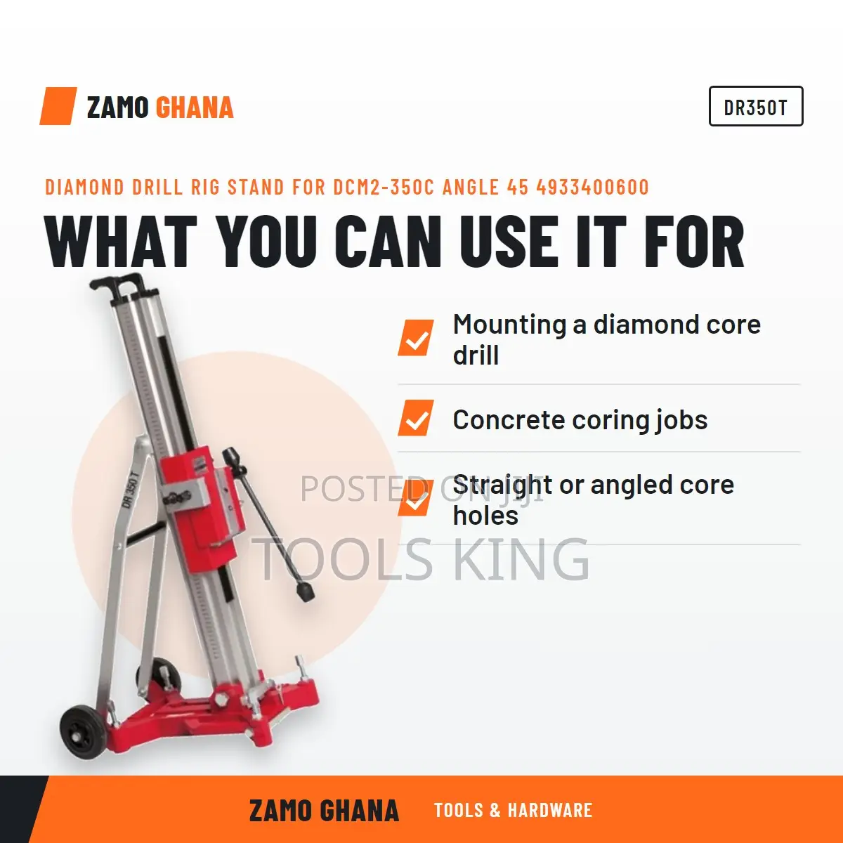 Diamond Drill Rig Stand for Dcm2-350c Angle 45 - DR350T