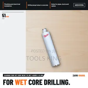 Diamond Core Bit 51Mm WCHP-Tk Wet 450Mm 1-14 Unc - 