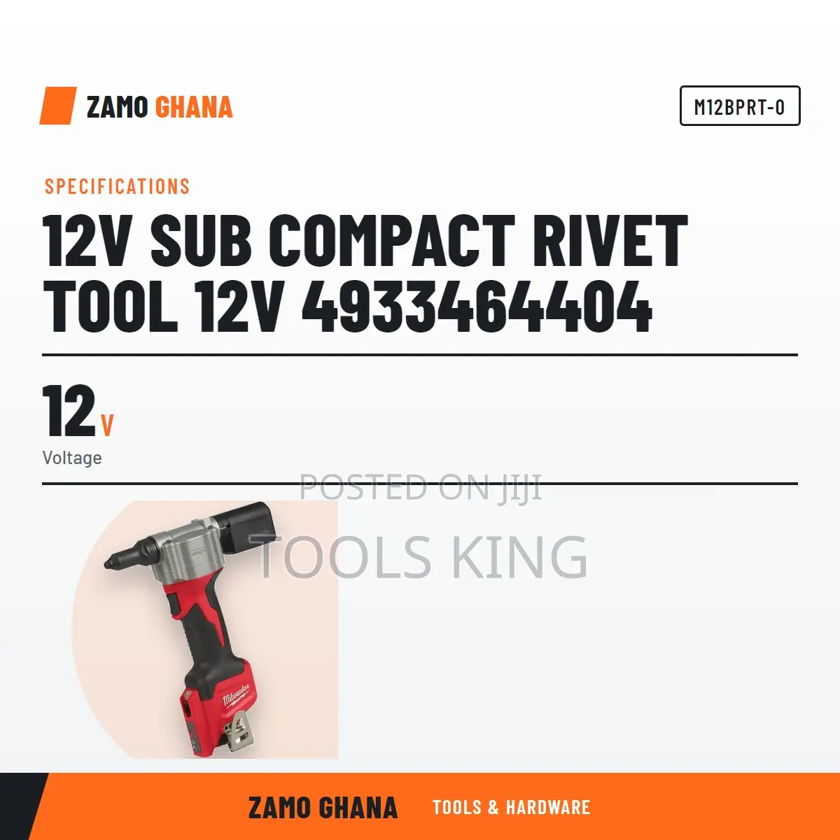 12V Sub Compact Rivet Tool 12V - M12bprt-0