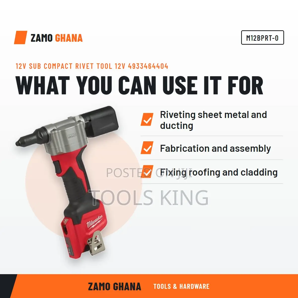 12V Sub Compact Rivet Tool 12V - M12bprt-0
