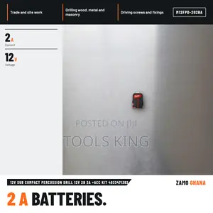 12V Sub Compact Percussion Drill 12V 2B 2A +Acc Kit 493 - M12fpd-202ba