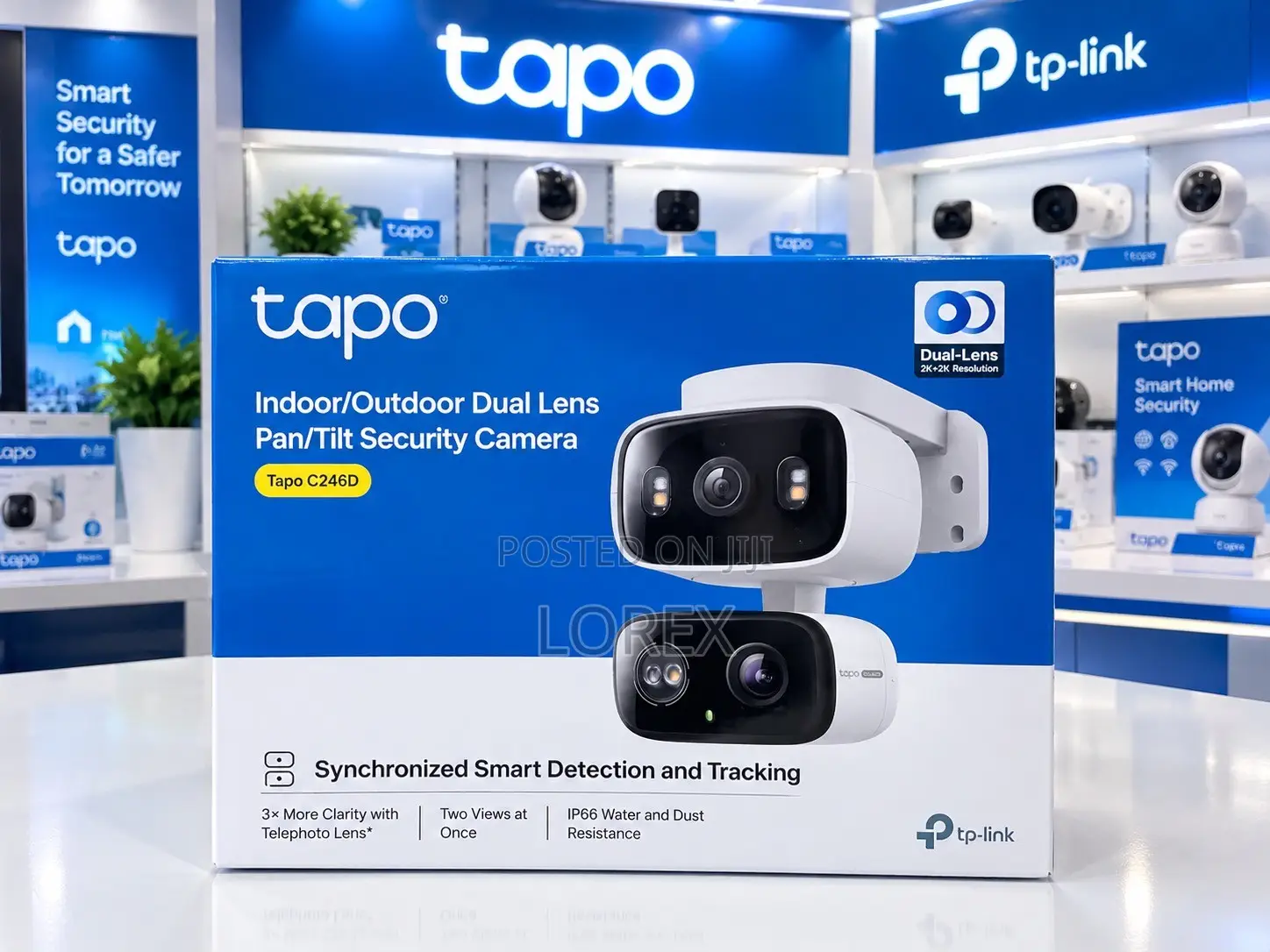 Tapo WiFi Camera Dual Lens C246D 2k 3MP TP-Link Indoor and Outdoor Use