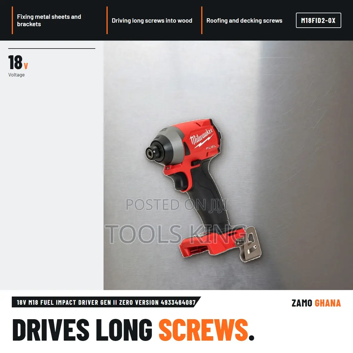 18V M18 Fuel Impact Driver Gen II Zero Version - M18fid2-0x