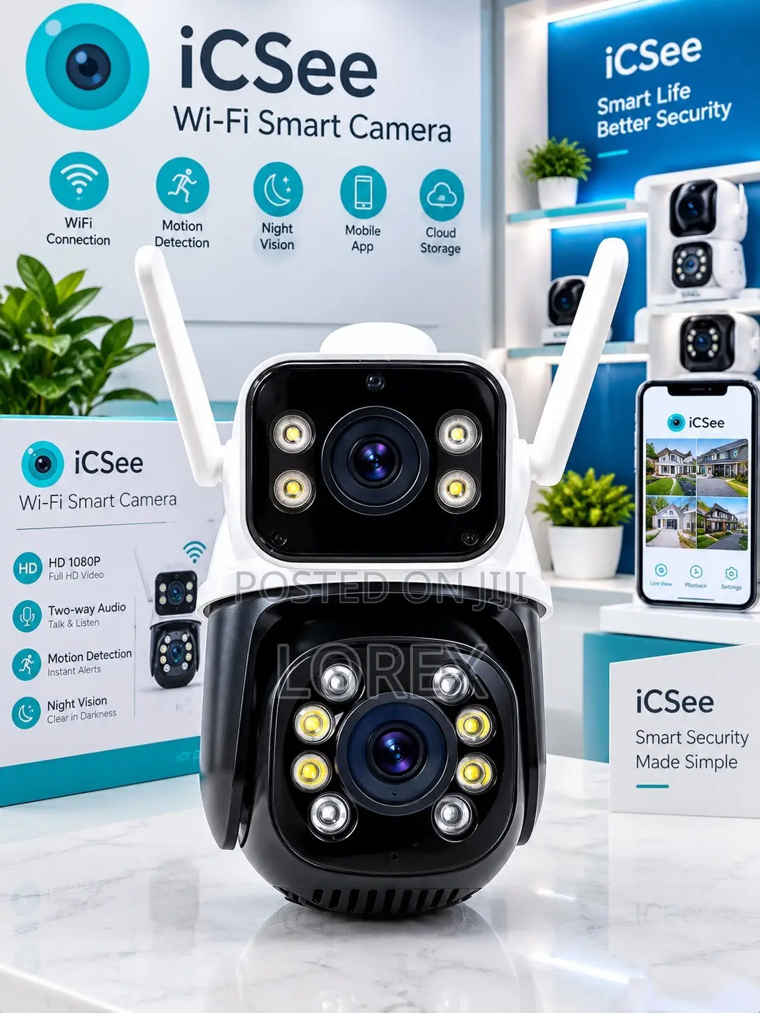 Wifi PTZ Smart Camara 6mp Icsee App