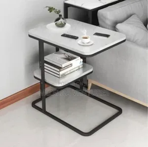 C-Shape 2-Tier Modern Coffeeand Side Table